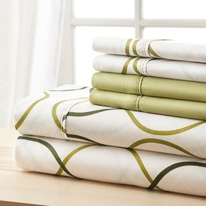 Green Circles Bellagio Microfiber Six-Piece Sheet